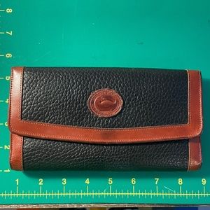 Dooney & Bourke Leather Wallet with Check Book Cover Insert